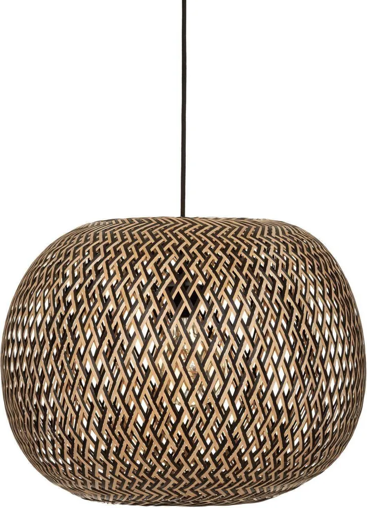 Lampada SINAI Sospensione Boho 45 cm | Bambù Intrecciato a Mano