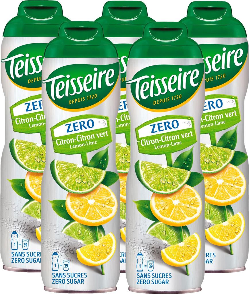 Teisseire Getränke-Sirup Lemon/Zitrone 0% - 600ml (5er Produktbild 
