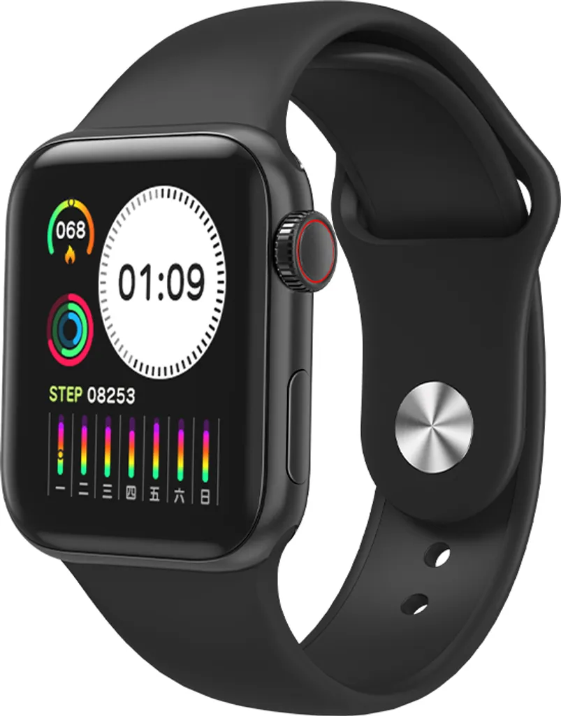 W58 PRO Smart Watch Temperatura corporea Pressione sanguigna Monitoraggio frequenza cardiaca Bracciale Bluetooth nero