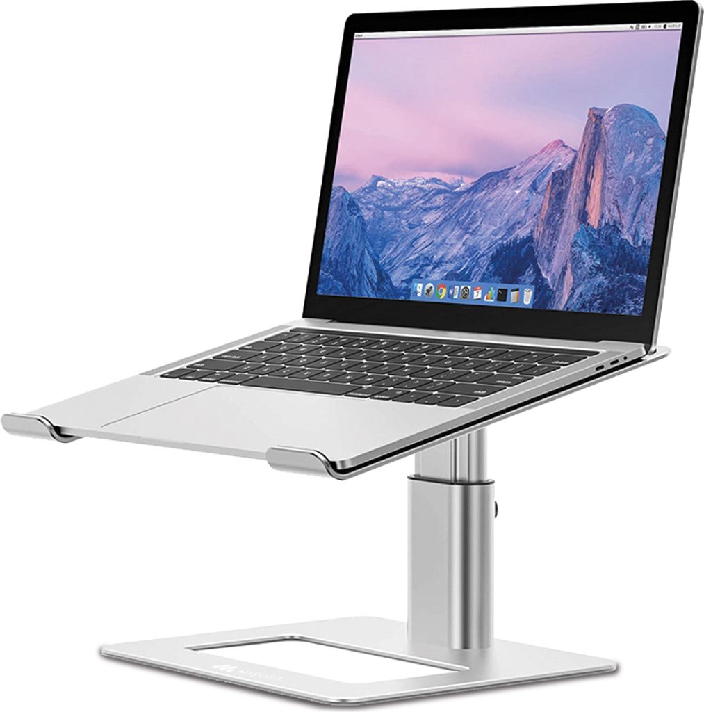 MISURA ME14, Notebook- & Tablet-Ständer, Silber, Aluminium, Silikon, 25,4 cm (10 Zoll), 39,6 cm (15.6 Zoll), 125 - 195 mm
