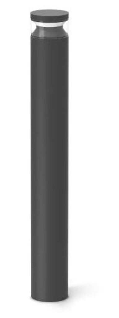 Ideal Lux 346731 BOEING Stehleuchte/Mastleuchte für den Außenbereich, H 1000 mm, LED, 14 W, 1700/300 lm, 3000 K, IP65, schwarz