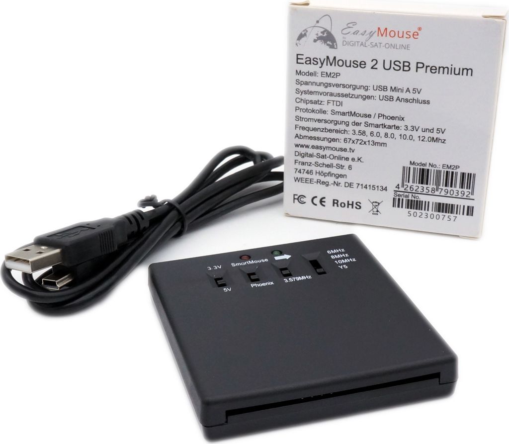 EasyMouse Programmer für Smartcard, DIP, für 3.58, 6.00, Produktbild 