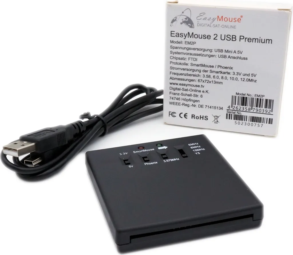 EasyMouse 2 Programmeur USB Premium Lecteur de Carte à Puce Fréquence