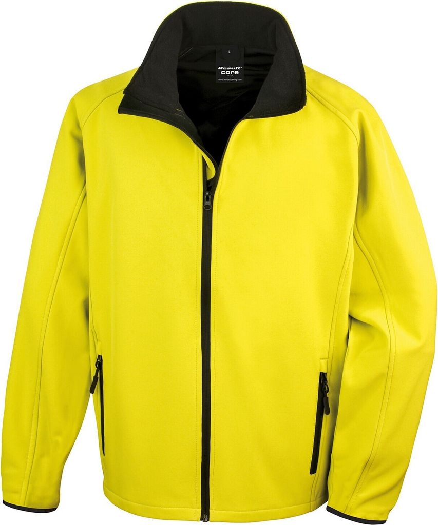 Result Core - Softshelljacke Zum Bedrucken für Herren PC7178 (3XL) (Gelb/Schwarz)