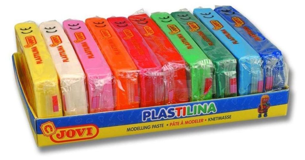 JOVI 70/10S JOVI Knete PLASTILINA farbsortiert, 10 Farben Immagine del prodotto 