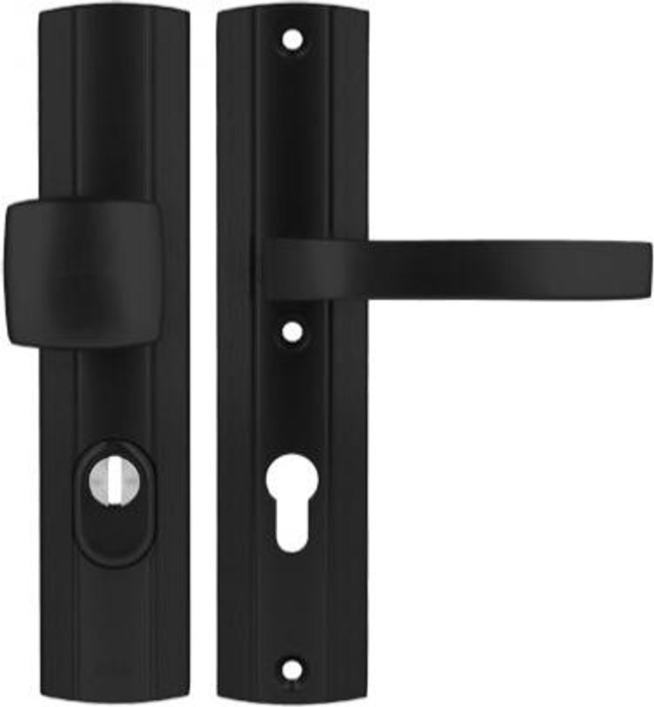 AXA PRESTIGE 72 WB Griffabzieher, Klasse 3, mit FLEX-Einsatzschutz (Brandschutz), Farbe F8 - Schwarz (Türstärke 74-83 mm)