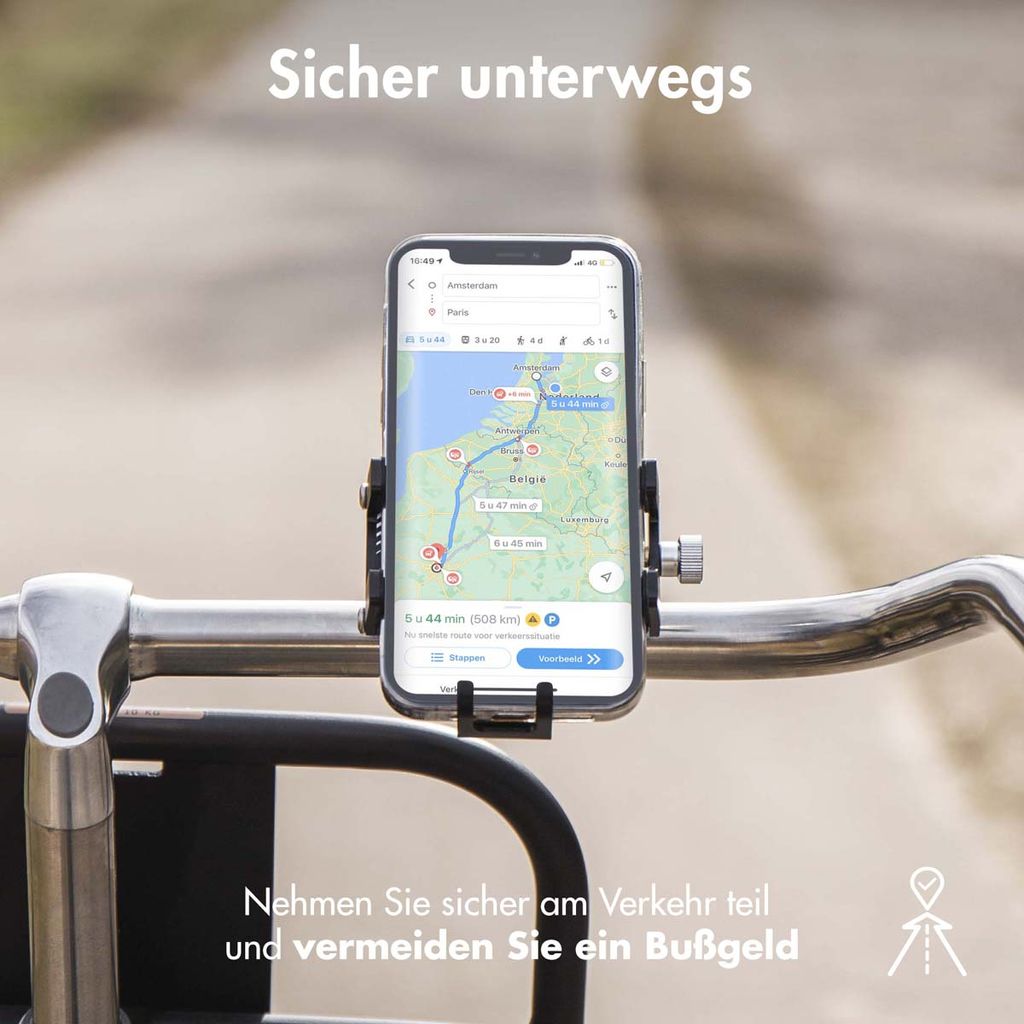 GUB Pro 3 Handyhalterung für Fahrrad und Motorrad – verstellbar –  universell – Aluminium – schwarz