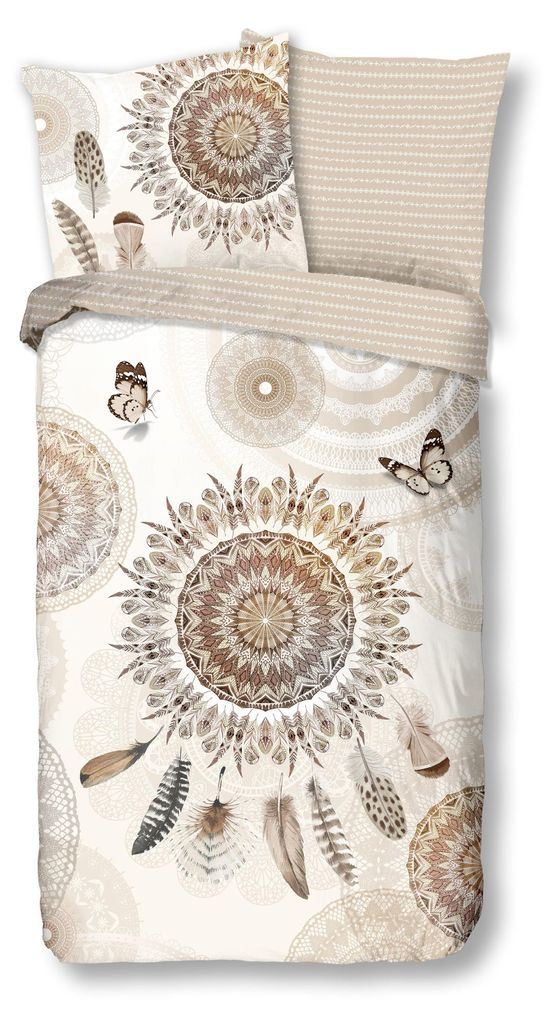 Hip Renforcé Bettwäsche - Lize - Mandalas mit Federn und Produktbild 