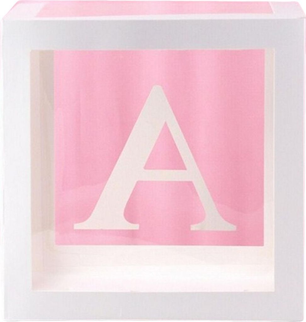 Ballonbox, wiederverwendbare, durchsichtige Papierbox mit Buchstaben, stapelbar, DIY-Montage, 25 x 25 cm, Würfelbox für Abschlussfeier, Hochzeit,...