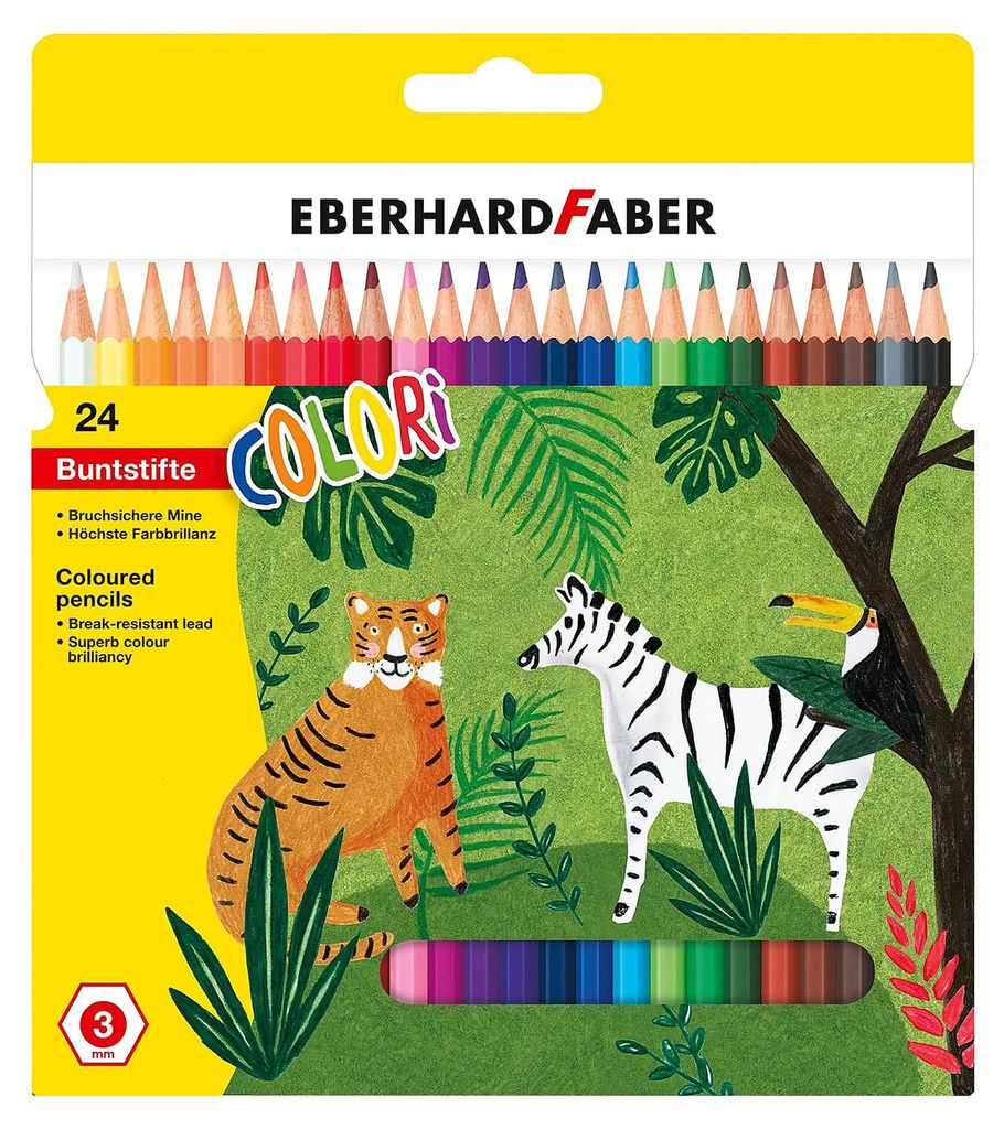 EBERHARD FABER Hexagonal-Buntstift COLORI 24er Kartonetui