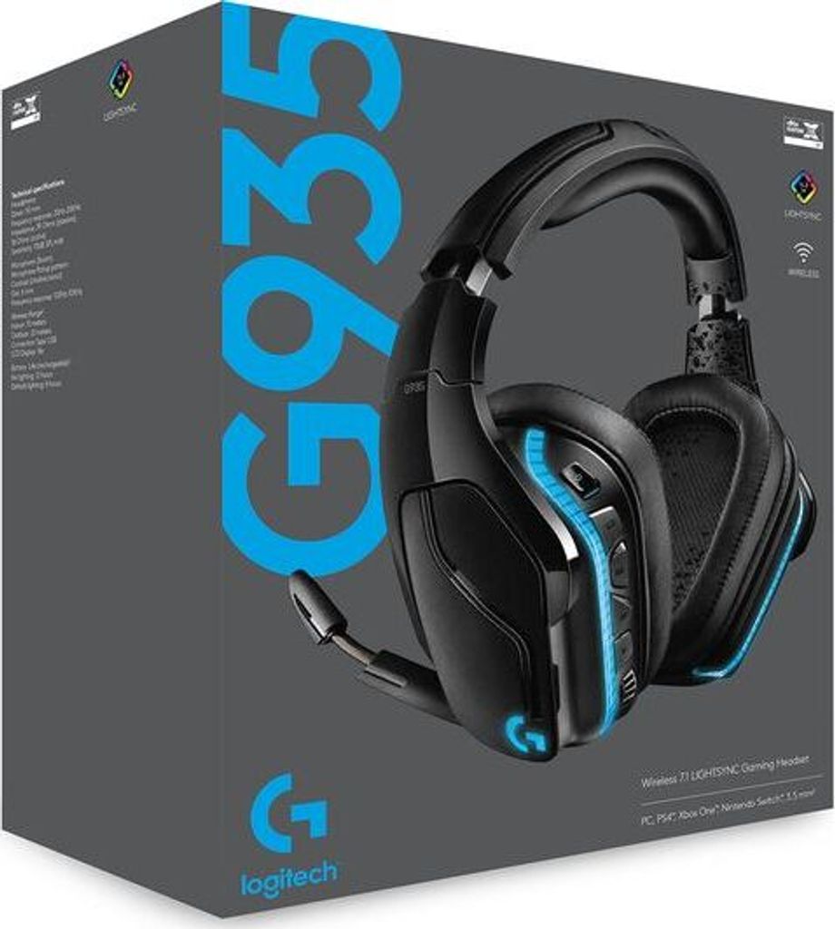 Logitech G G935 Kopfhörer Kabellos Kopfband Gaming Schwarz, Produktbild 58