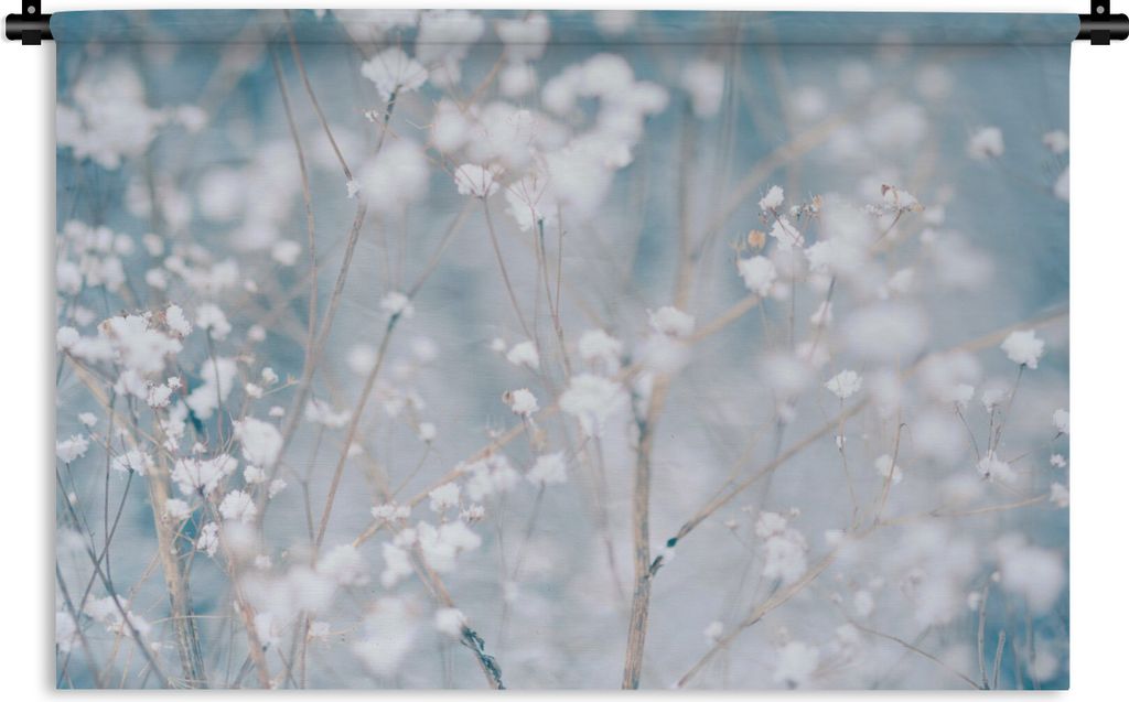 MuchoWow Wandteppich Wandbehang Äste - Schnee - Winter - Natur - Botanisch 150x100 cm Tapisserie Dekoration Wandtuch - Waschbar - Tapisserien - ...