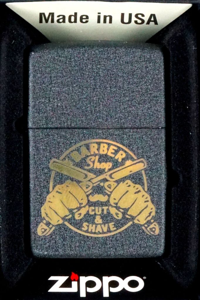Zippo Feuerzeug Barber Shop Windproof Gold Design