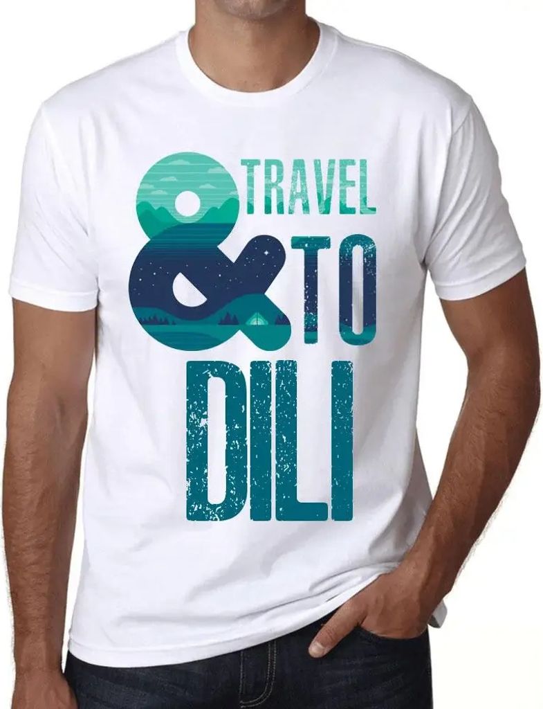 Herren Grafik T-Shirt Und Reisen nach Dili – And Travel To Dili – Öko-Verantwortlich Vintage Jahrgang Kurzarm Lustige Druck Geburtstag Geschen...