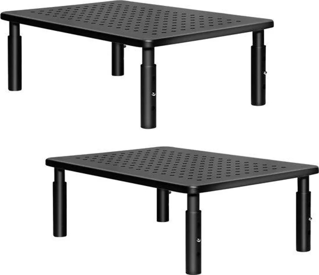 Réhausseur moniteur ergonomique en métal pack de 2 pour bureau et PC