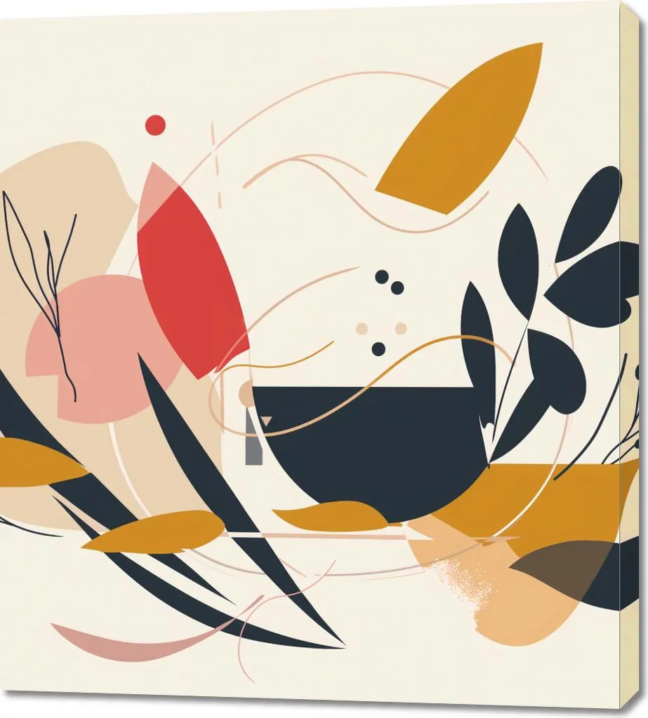 Quadro Flora Impetuosa 90x100 cm | Dipinto Moderno su Tela per Salotto