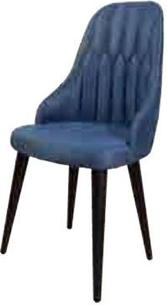 Origineller Esshocker blauer Farbe mit einem weichen Rücken für Ihr Esszimmer