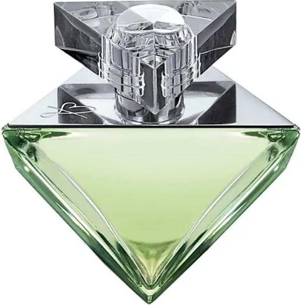 A close-up studio shot of a perfume bottle.