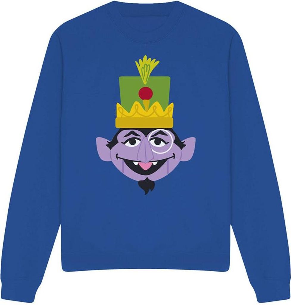 Sesame Street - Sweatshirt für Herren/Damen Uni, weihnachtliches Design TV26691 (M) (Königsblau)