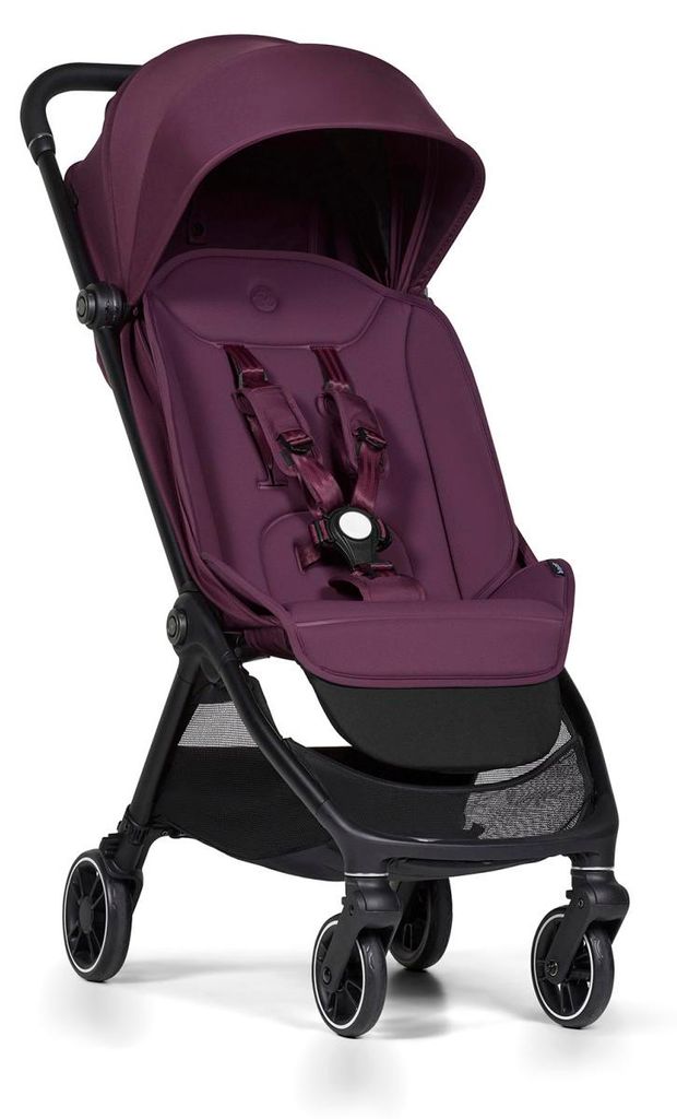 Bumprider Connect Mini Buggy, kompakter Reise-Kinderwagen, IATA-Handgepäckgröße, faltbar, 7 kg, Pflaume