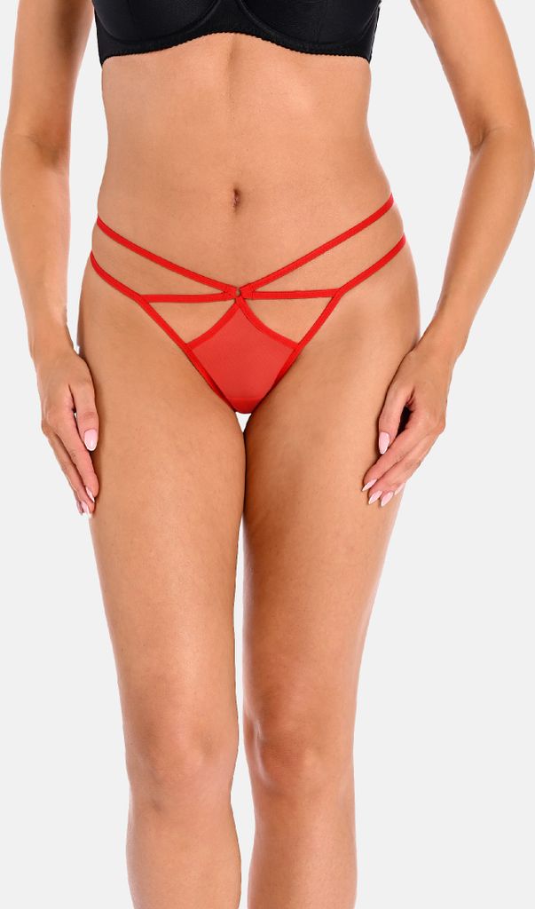Teyli Mesh-Tanga mit Riemen für Damen Suzie Female 3137 rot M