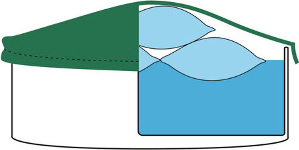 Poolkissen Winterkissen 122 x 122 x 44 cm blau Produktbild 6