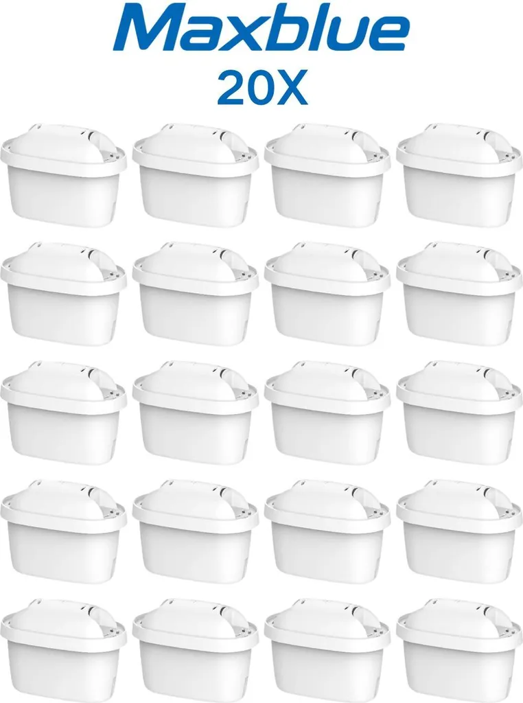 Cartucce filtranti Maxblue - 20 pezzi | Cartucce filtranti di ricambio per il filtro dell'acqua Brita® Maxtra+® Plus, Maxtra Pro® All-in-1