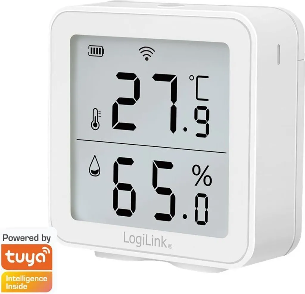 Thermo-hygromètre intelligent Logilink Wi-Fi avec alertes smartphone
