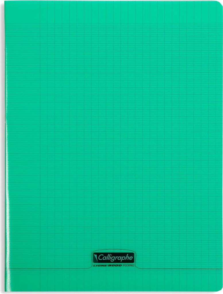 Calligraphe 10x 8000 POLYPRO, Cahier piqué vert 24x32cm - Grün 18195C