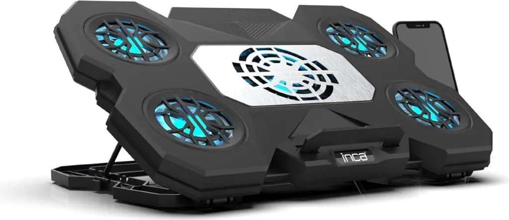 Inca Notebook Kühler INC-614GMS Gaming Base con 5 Ventole Blu - 2