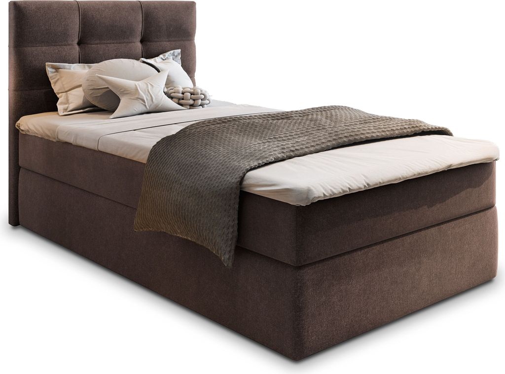 Masseno Boxspringbett GLOS 100 100x200 cm Komplett-Set mit Produktbild 