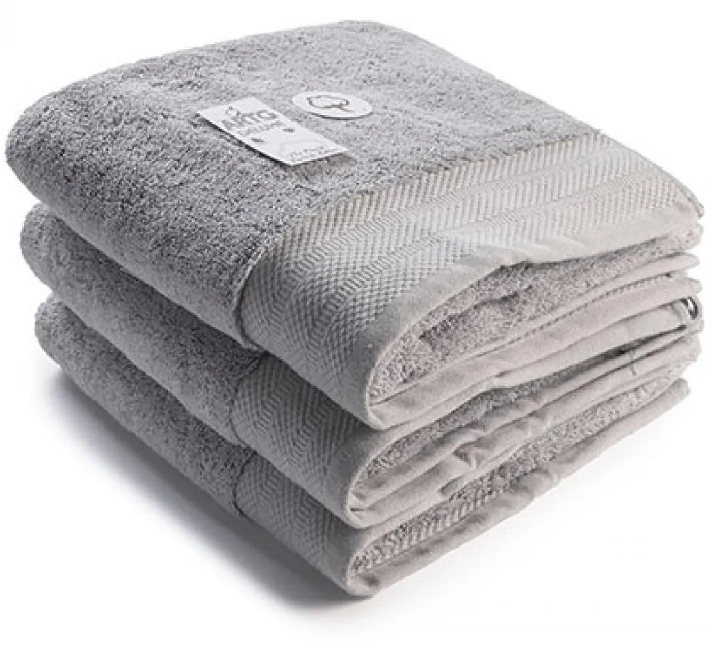 Serviette Coton Épais 60x110 cm Gris Clair, Absorption Ultra Douce