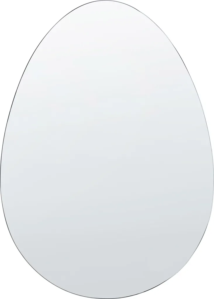 BELIANI Miroir mural ovale en verre argenté 50 x 70 cm sans cadre