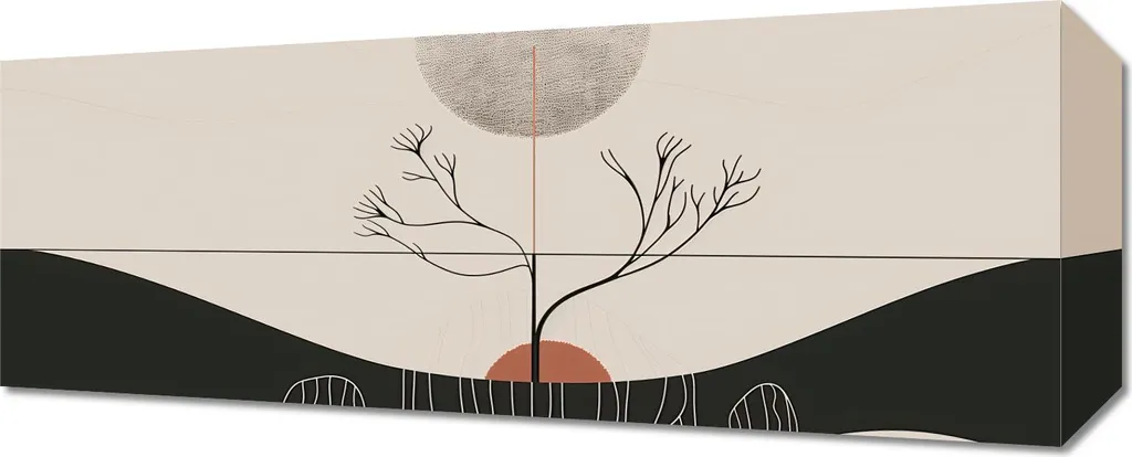 Image Lune d'hiver 50x20 cm - Impression Haute Définition Durable