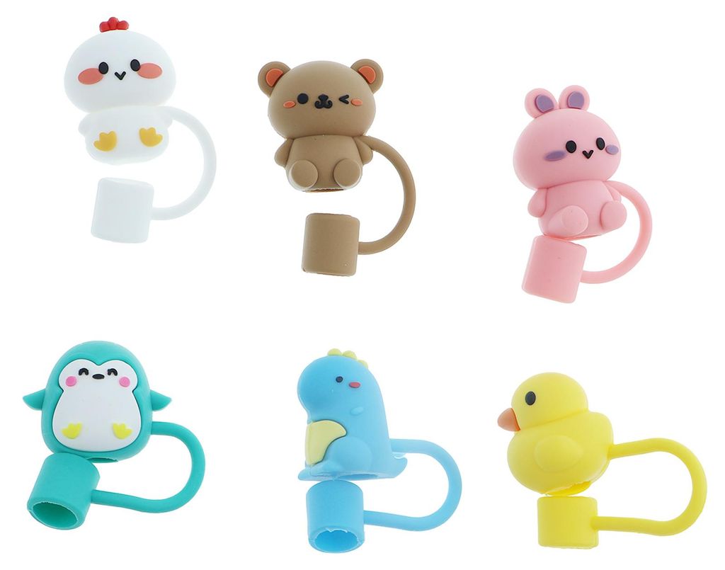 Tierische Strohhalmkappen für Stanley Cups, Strohhalmaufsätze für 30- und 40-Unzen-Stanley-Becher mit Henkel, 10 mm (0,4 Zoll) wiederverwendbare...