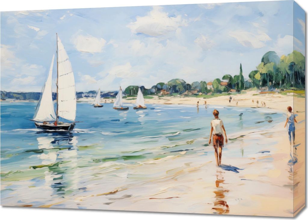 Bild 70x50cm Leben am Ufer