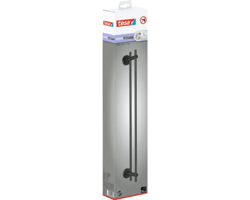 tesa MOON Graphite Portasciugamani Doppio 40595 | Design PVD Senza Fori - 10