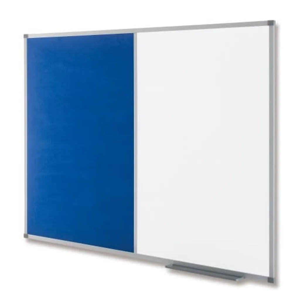 Tableau combiné nobo 90x60 cm blanc et feutre gris pour bureau - 4