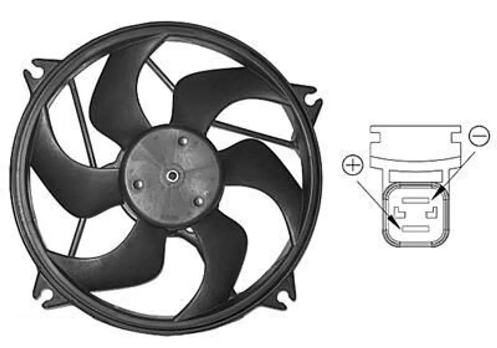Ventilateur moteur Van Wezel 0904746 haute performance à hélice robuste