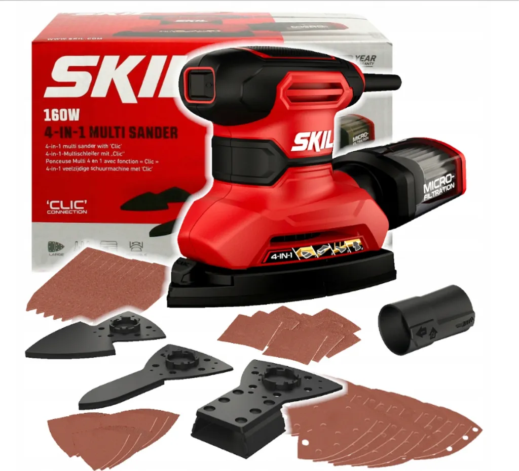 Ponceuse multifonction SKIL 7261 AB 160 W SR1E7261AB pour ponçage fin