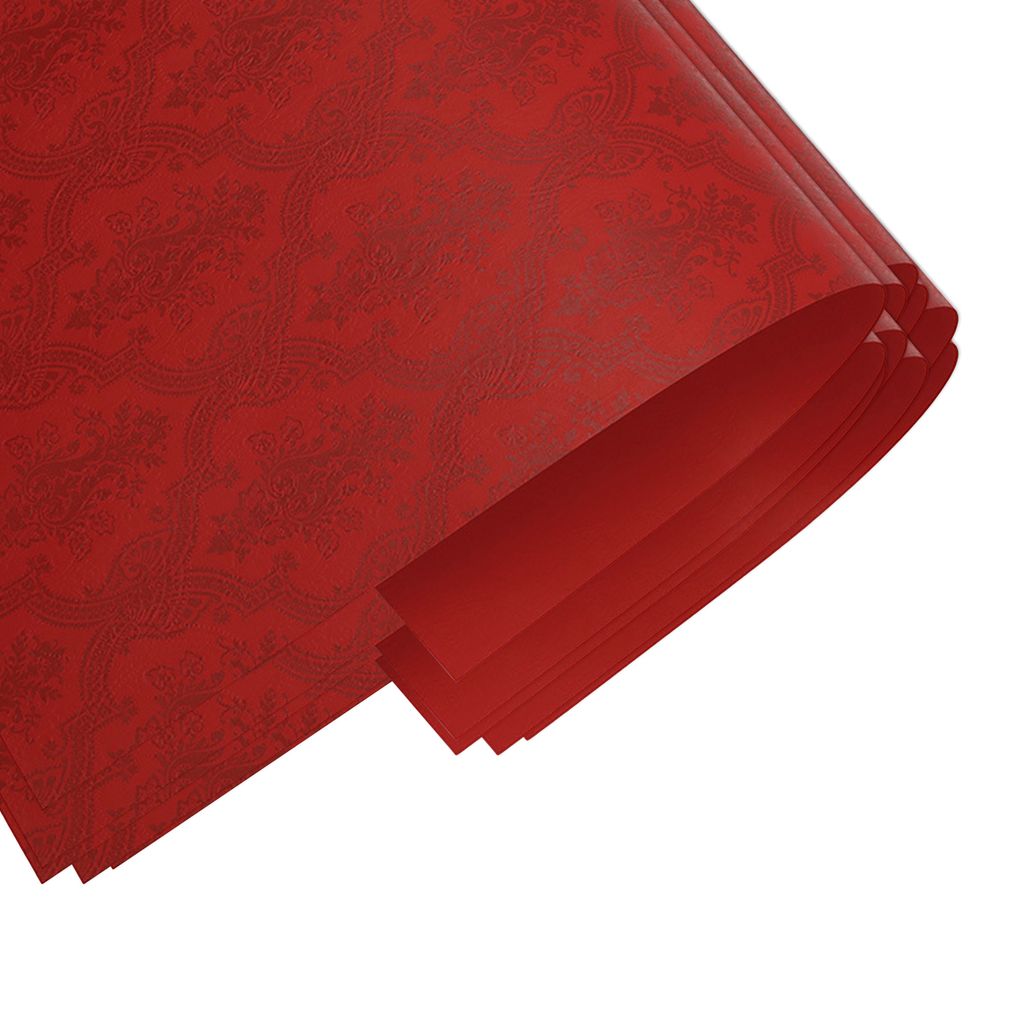 10pcs/Packpackungspapier Retro-Muster einfach zu schneiden Vintage-Druck DIY Geschenkbox Verpackung Bastelpapier Geschenkgive-Dunkelrot