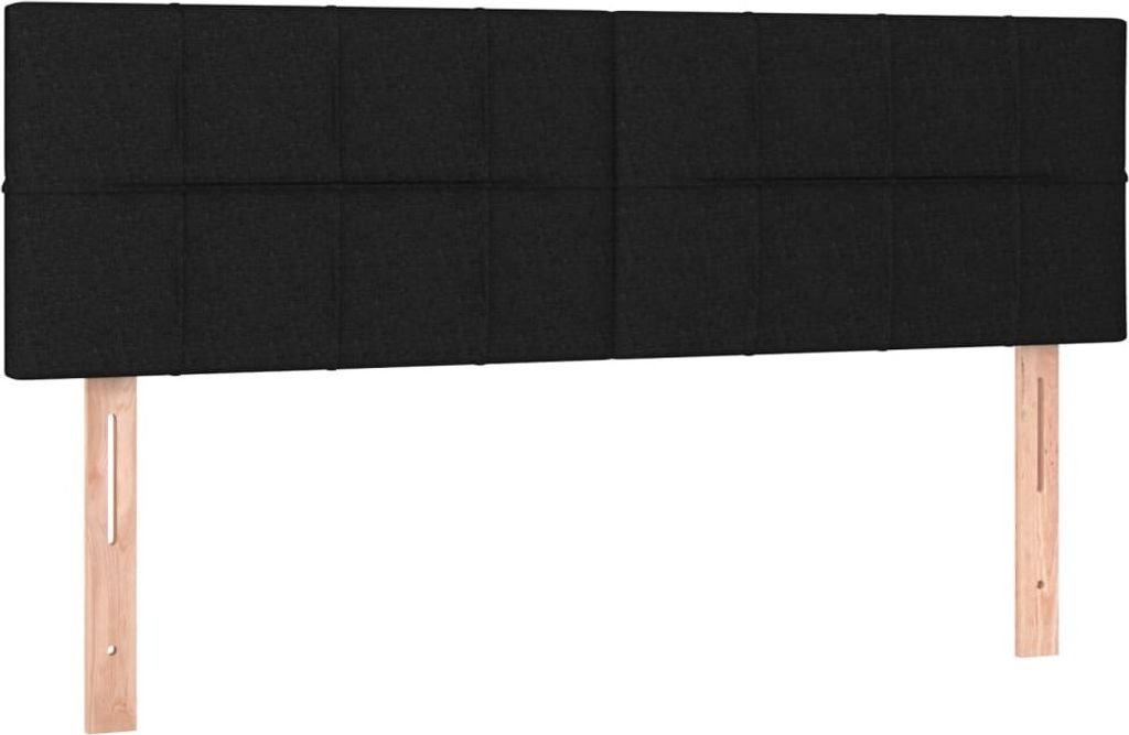 Kopfteile 2 Stk. Schwarz 72x5x78/88 cm Stoff