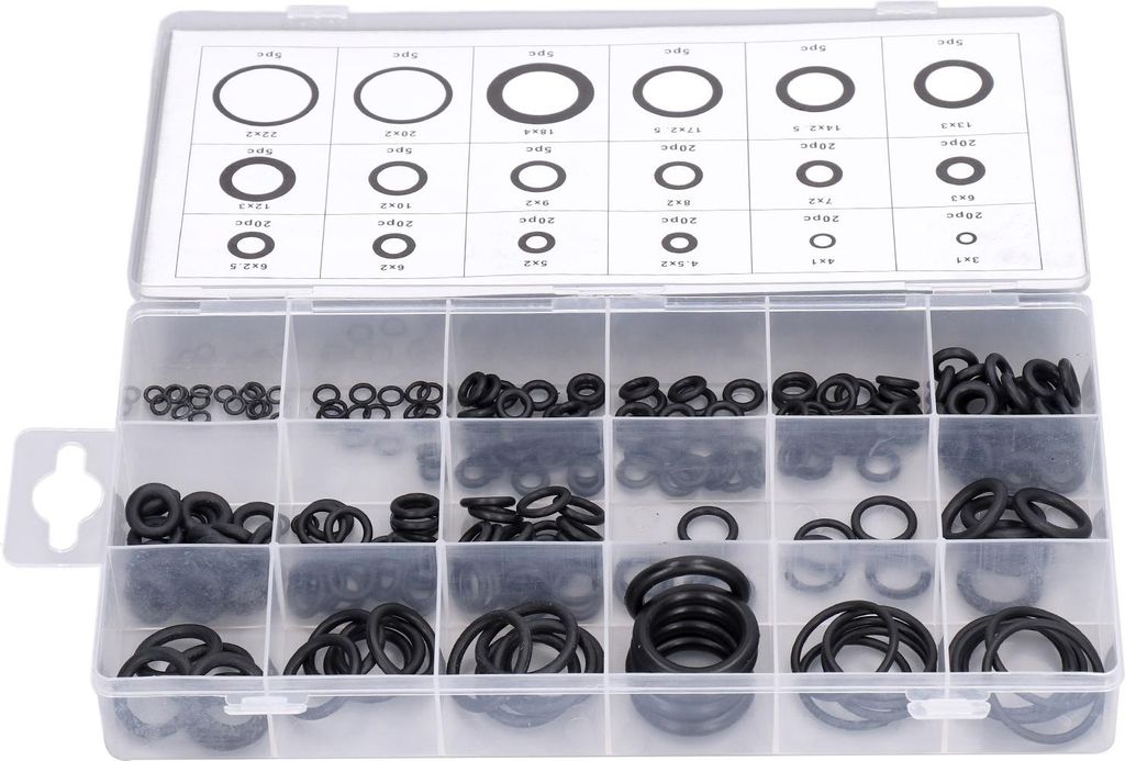225-teiliges O-Ring-Sortiment, Gummidichtungen, multifunktionales, verschleißfestes Unterlegscheiben-Set