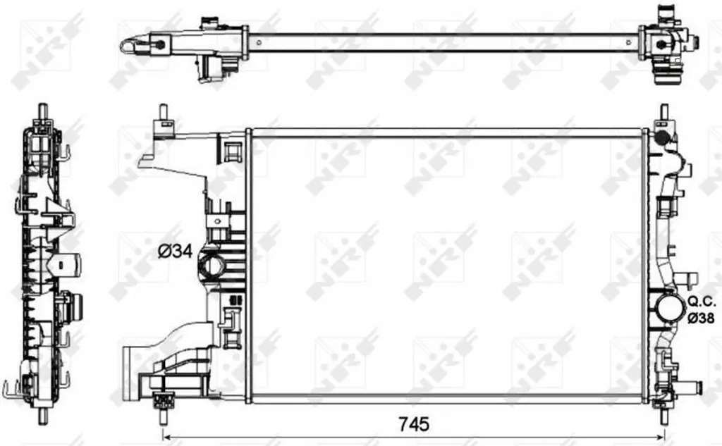 Radiateur NRF 53148 en Aluminium - Refroidissement Haute Performance OE