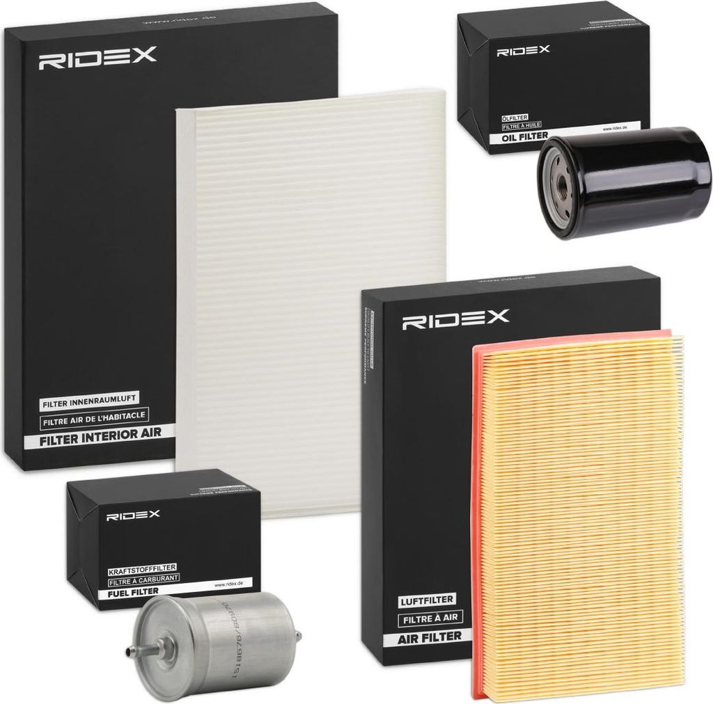 RIDEX Filterset Inspektionspaket Filtersatz für VW Passat Variant (3G5, CB5) CORRADO (53I) für SEAT TOLEDO I (1L)