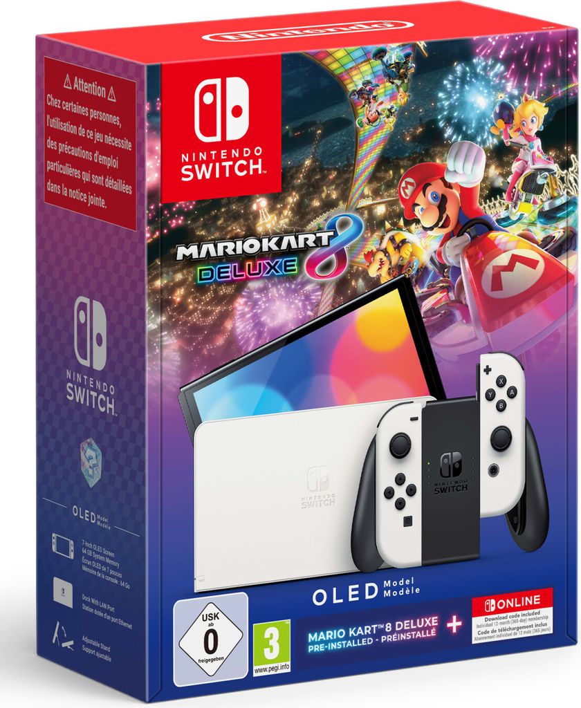 Konzole Switch OLED + MarioKart 8 + 12 NSO Nintendo Obrázek produktu 2