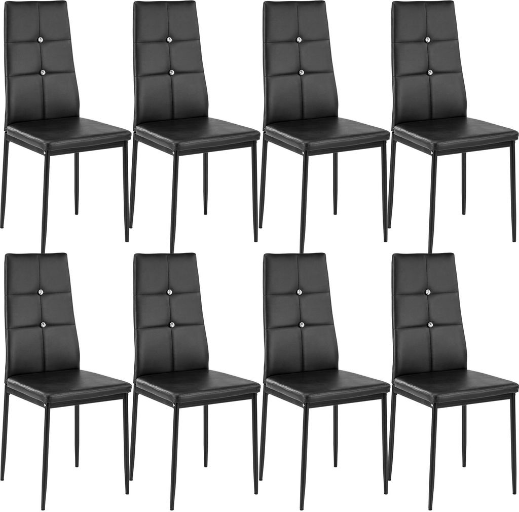 tectake® Set Esszimmerstuhl Julien gepolstert mit Produktbild 