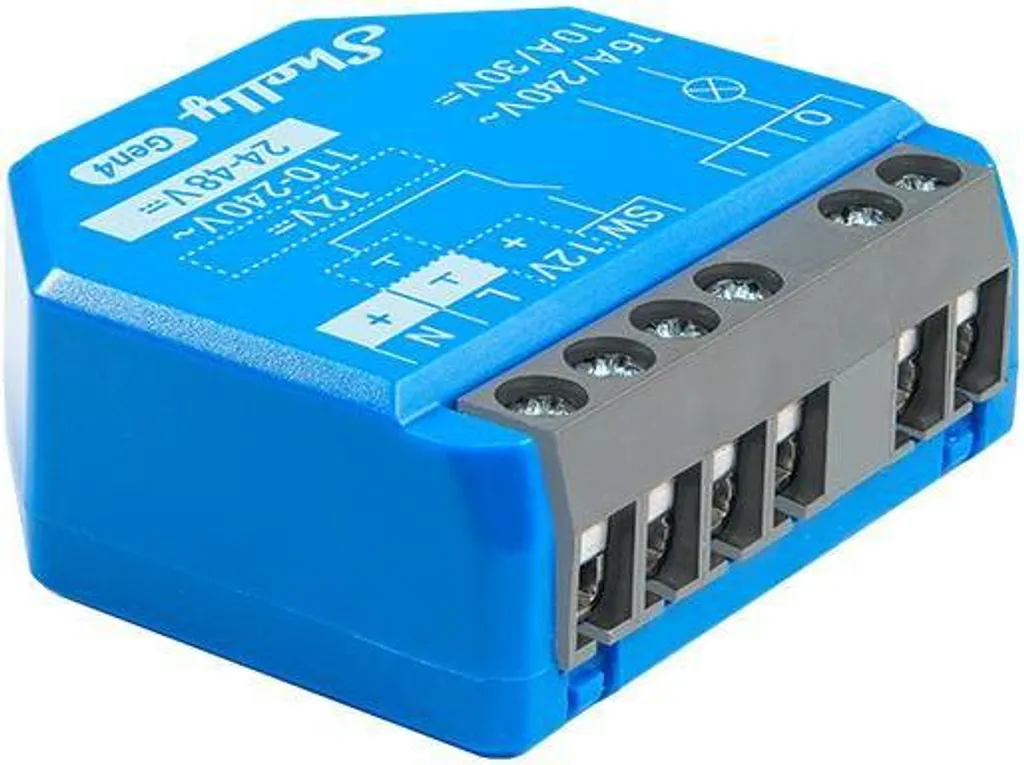 Shelly 1 Gen4 - Switch Relay Smart 16A Zigbee Matter sans fil sans hub - 2