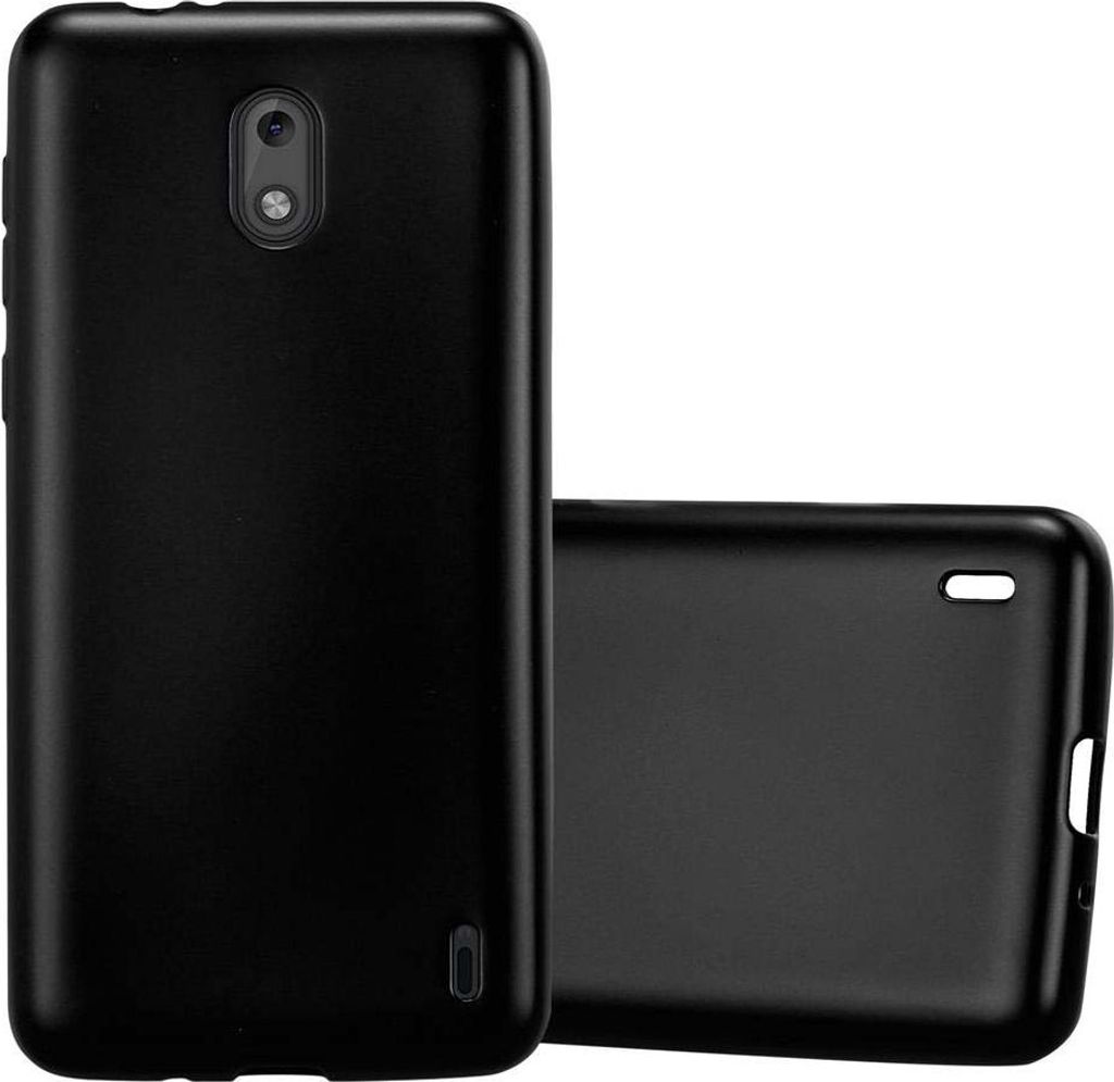 Cadorabo Schutzhülle für Nokia 2 2017 Hülle in Schwarz Handyhülle TPU Silikon Etui Cover Case