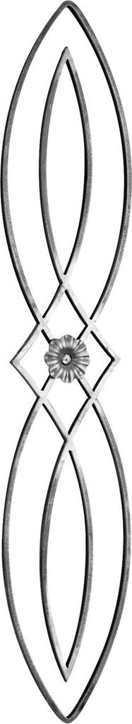 IAM DESIGN Zierstab 1000x14mm zum Anschweißen, Eisenstange passend zu Handlauf Treppengeländer, Schmiedeeisen gehämmert